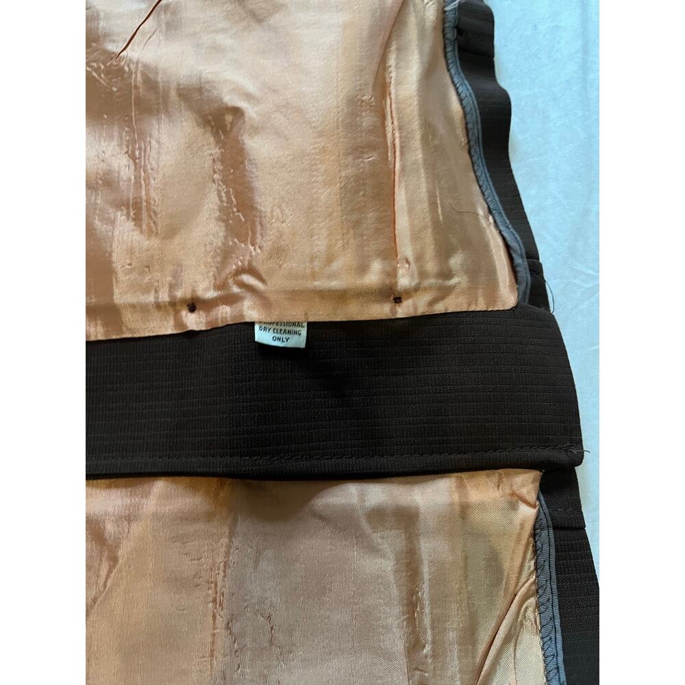 Vintage 70s Dagger Collar Vest Mens 44 Medium Large Tapestry Boho Southwestern - Picture 6 of 8